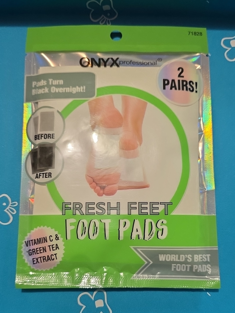 Onyx Fresh Feet Foot Pads - Bright Green Packaging, White Pads